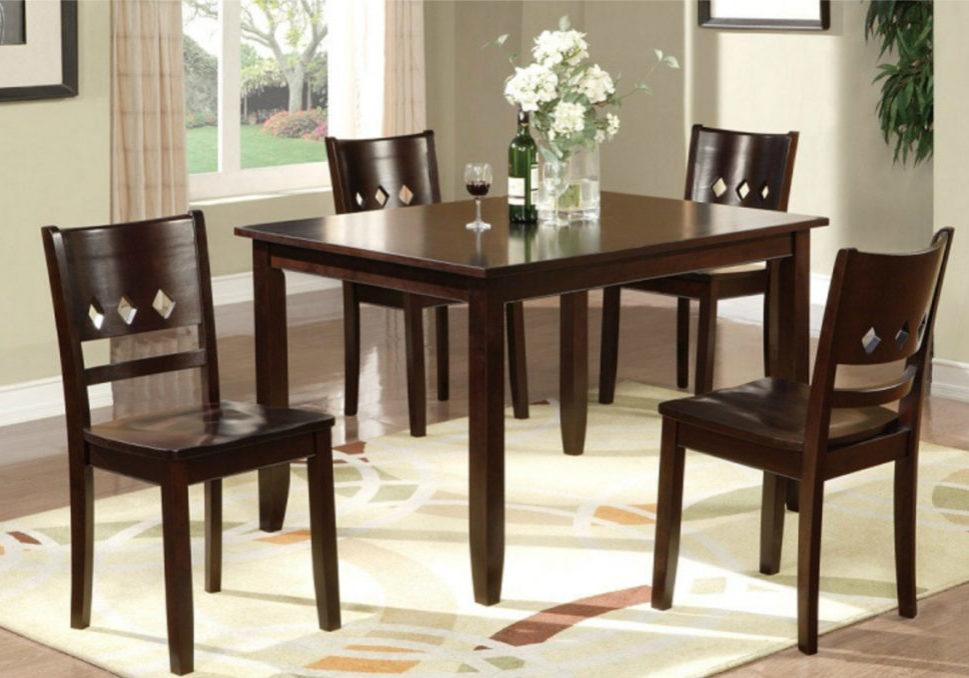 F2242 5 Pcs Dining Set Cherry S1200