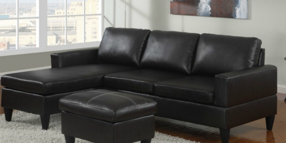 F7285 Sectional Black Sofa S1200