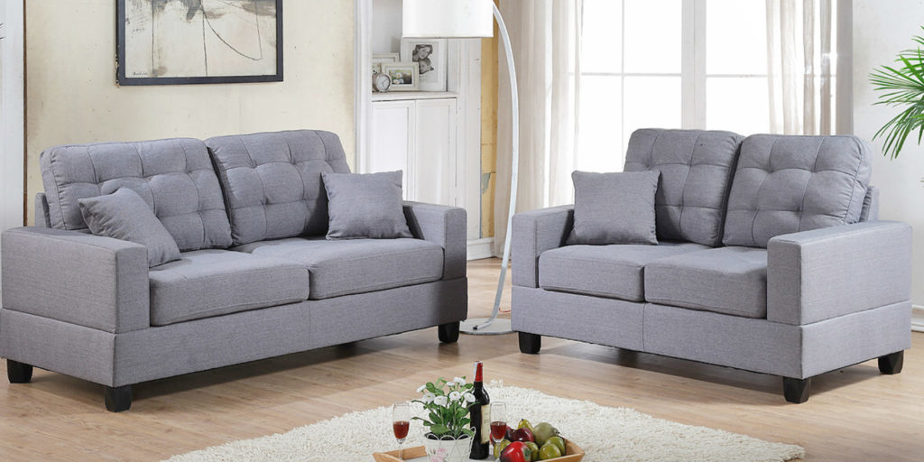 F7858 Sofa and Loveseat Gray S1200